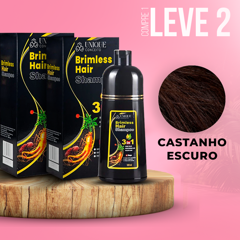 PROMOÇÃO COMPRE 1 LEVE 2 Shampoo Brimless Unique Natural 3 em 1 (Dura ate 6 Meses) +BRINDE ESPECIAL