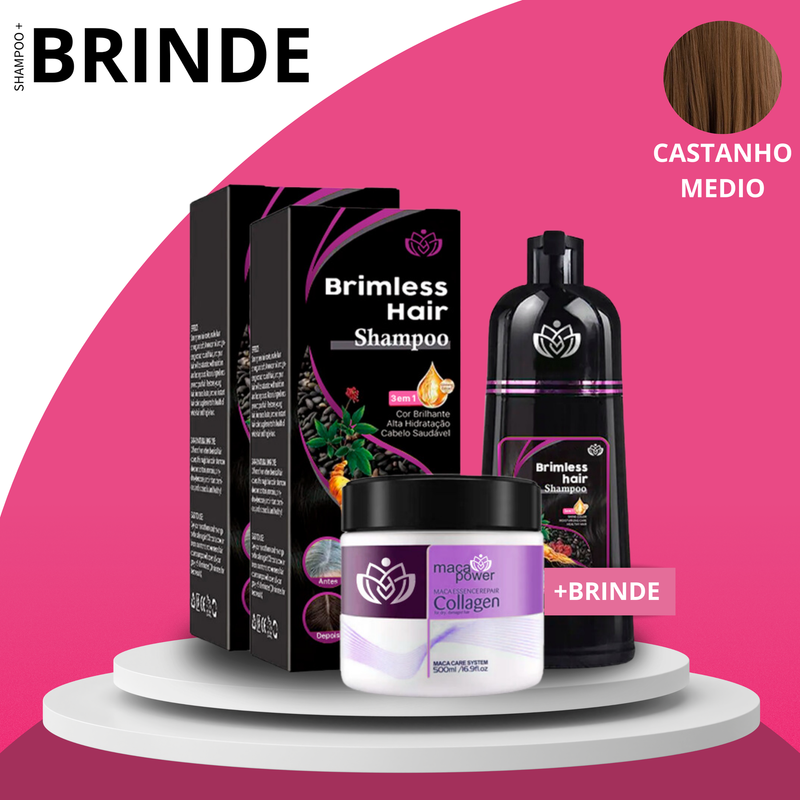Shampoo Brimless Unique Natural 3 em 1 - 500Ml (Dura ate 6 Meses) +BRINDE EXCLUSIVO