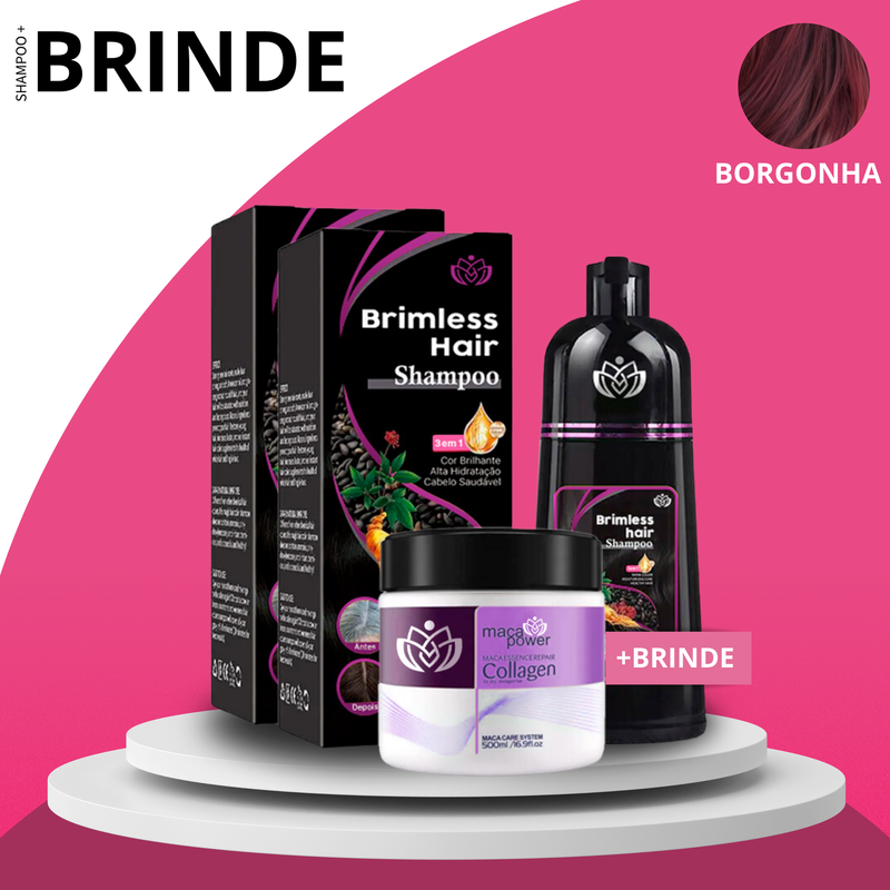 Shampoo Brimless Unique Natural 3 em 1 - 500Ml (Dura ate 6 Meses) +BRINDE EXCLUSIVO