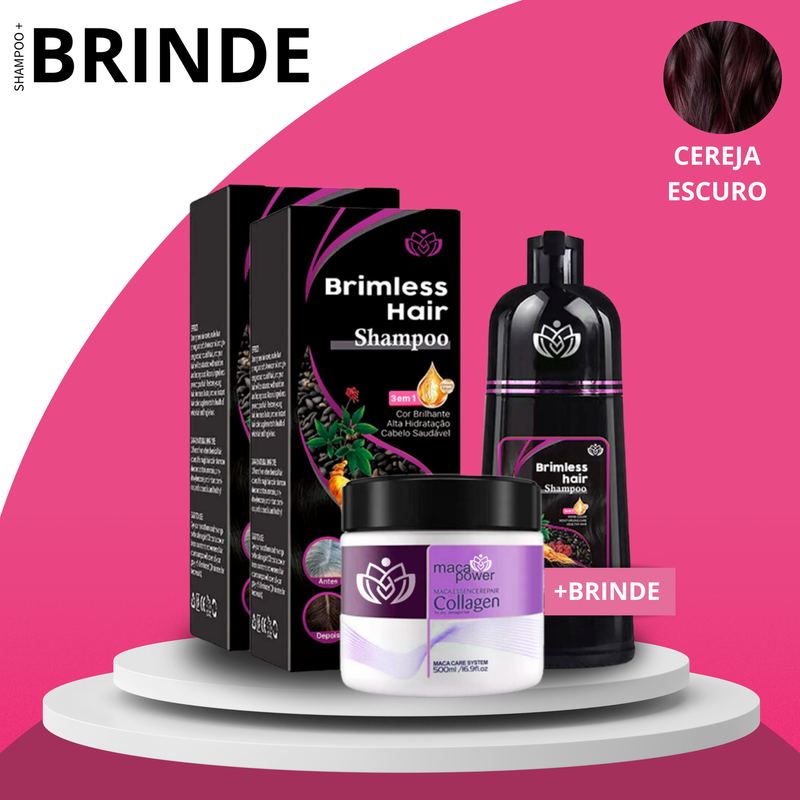 Shampoo Brimless Unique Natural 3 em 1 - 500Ml (Dura ate 6 Meses) +BRINDE EXCLUSIVO