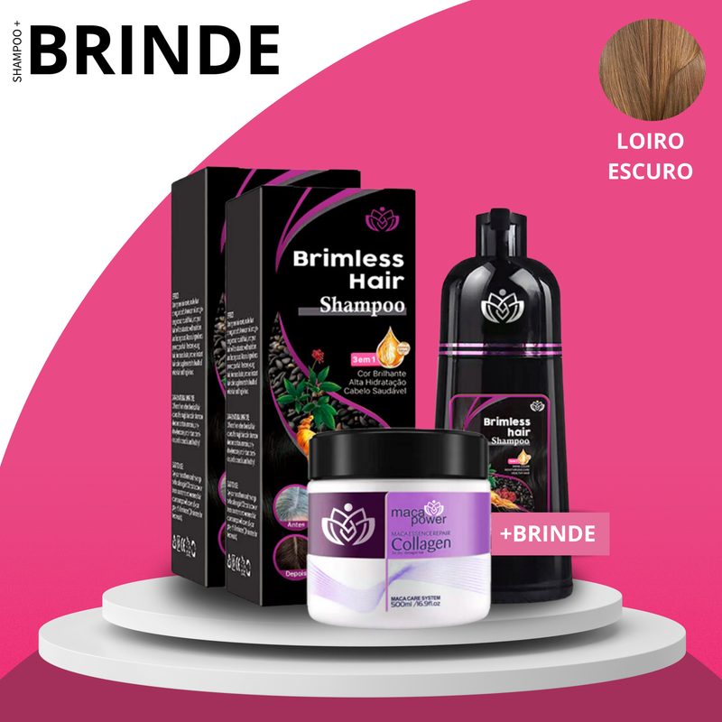 Shampoo Brimless Unique Natural 3 em 1 - 500Ml (Dura ate 6 Meses) +BRINDE EXCLUSIVO